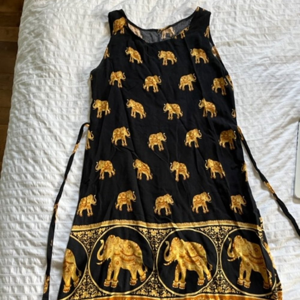 Vintage elephant print dress